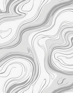Monochrome Swirl Pattern Rug