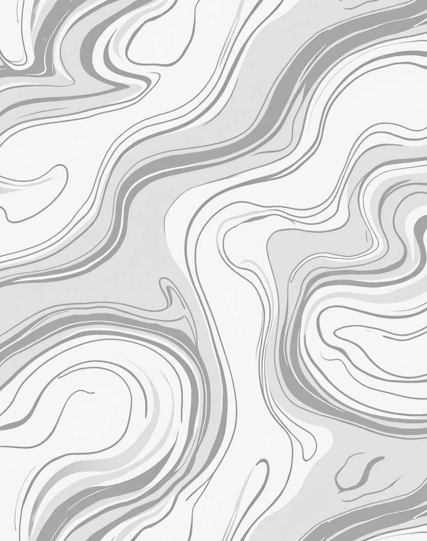 Monochrome Swirl Pattern Rug
