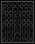 Black and White Geometric Hive Pattern Rug