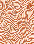 Abstract Orange Swirl Pattern Rug