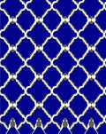 Blue Geometric Overlay Arch Pattern Rug