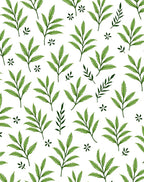 Green Leafy Nature Pattern Rug