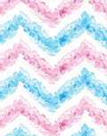 Soft Pink Blue Watercolor Chevron Pattern Rug