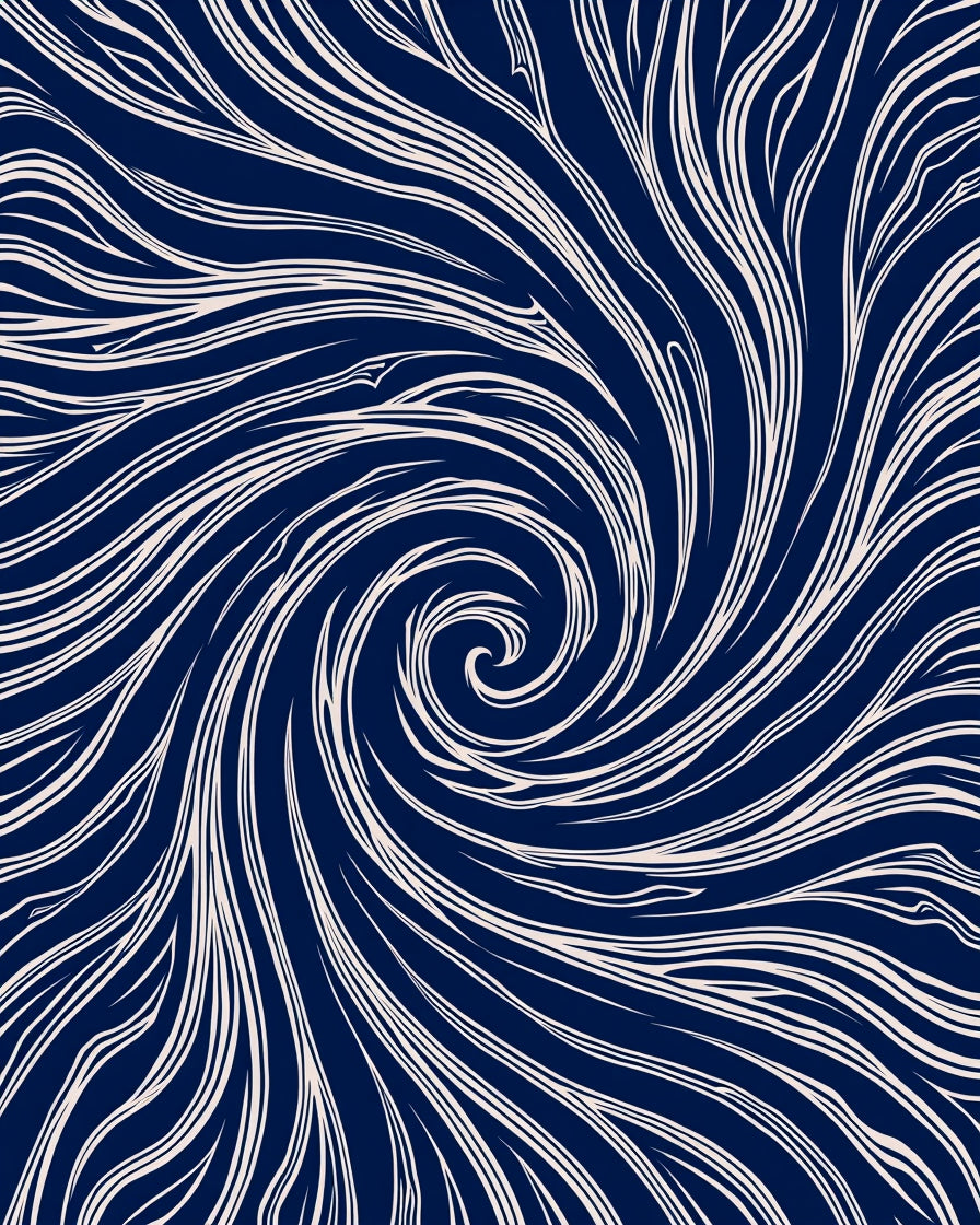 Abstract Swirl Lines Pattern Rug