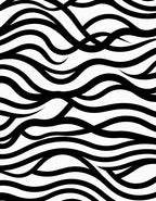 Dynamic Black Wave Pattern Rug