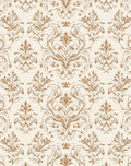 Classic Gold Floral Scroll Pattern Rug