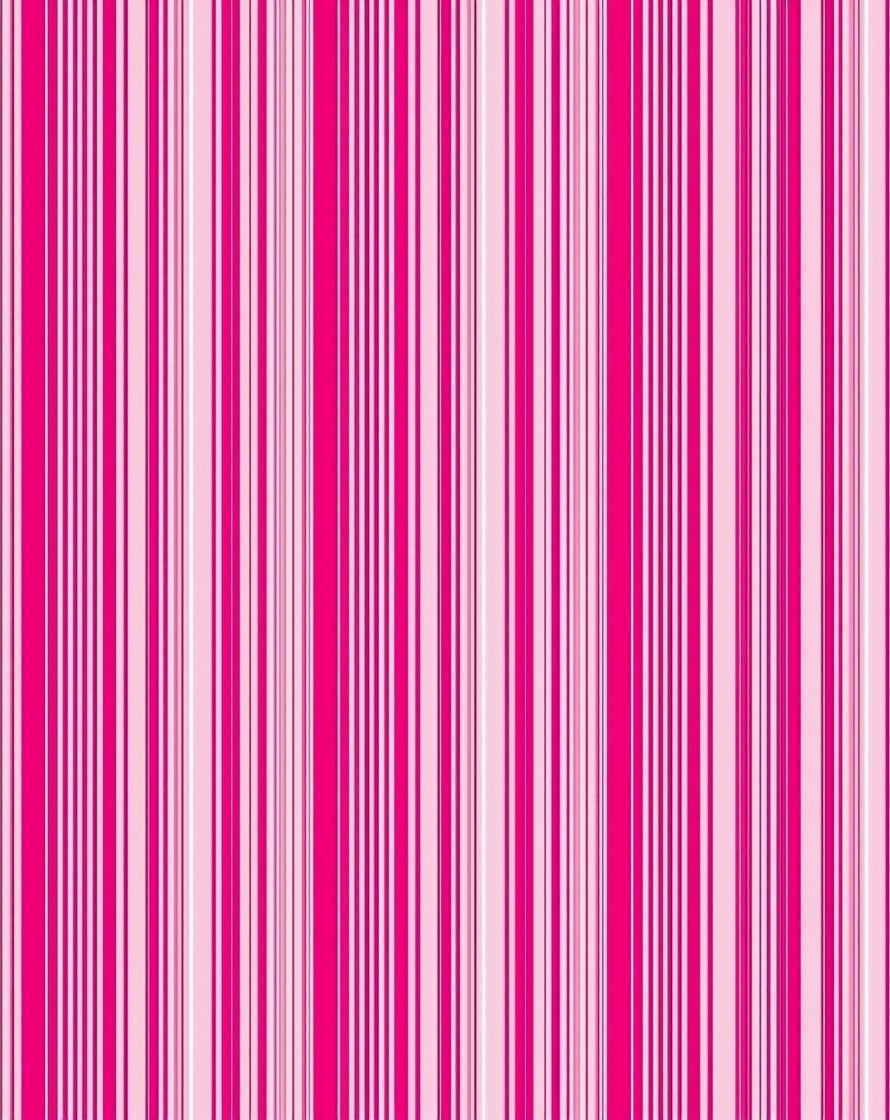 Bright Pink Vertical Stripe Pattern Rug