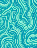 Aqua Blue Swirl Pattern Rug