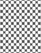Classic Black White Interlocking Pattern Rug