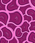 Modern Abstract Pink Agate Design Rug