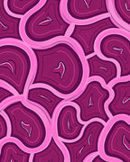 Modern Abstract Pink Agate Design Rug