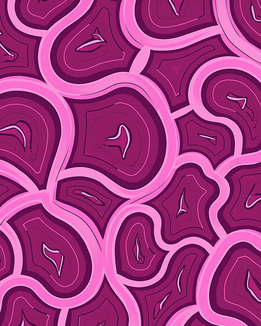 Modern Abstract Pink Agate Design Rug