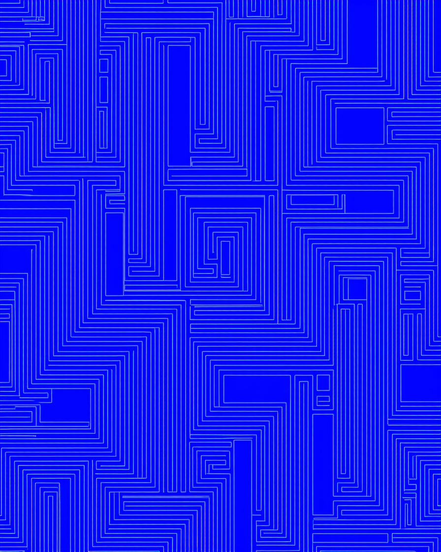 Labyrinth Geometric Maze Design Rug