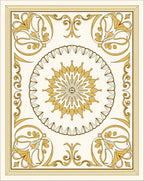 Elegant Gold Floral Mandalas Rug