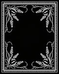 Elegant White Floral Border Design Rug