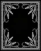 Elegant White Floral Border Design Rug