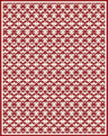 Classic Red Cream Damask Pattern Rug