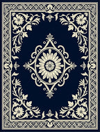 Classic Floral Border With Central Medallion Rug