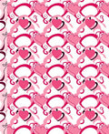 Pink Hearts Swirl Design Rug