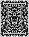 Intricate Abstract Black And White Design Rug