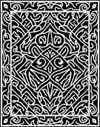 Intricate Abstract Black And White Design Rug
