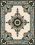 Traditional Intricate Floral Border Design Rug
