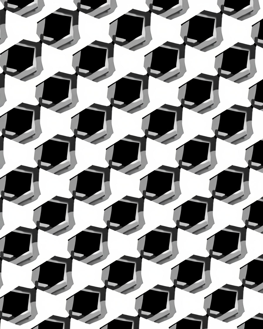 Geometric Hexagon 3D Pattern Rug
