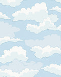 Sky Blue Cloudscape Pattern Rug