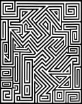 Bold Geometric Maze Pattern Rug