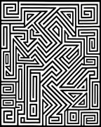 Bold Geometric Maze Pattern Rug