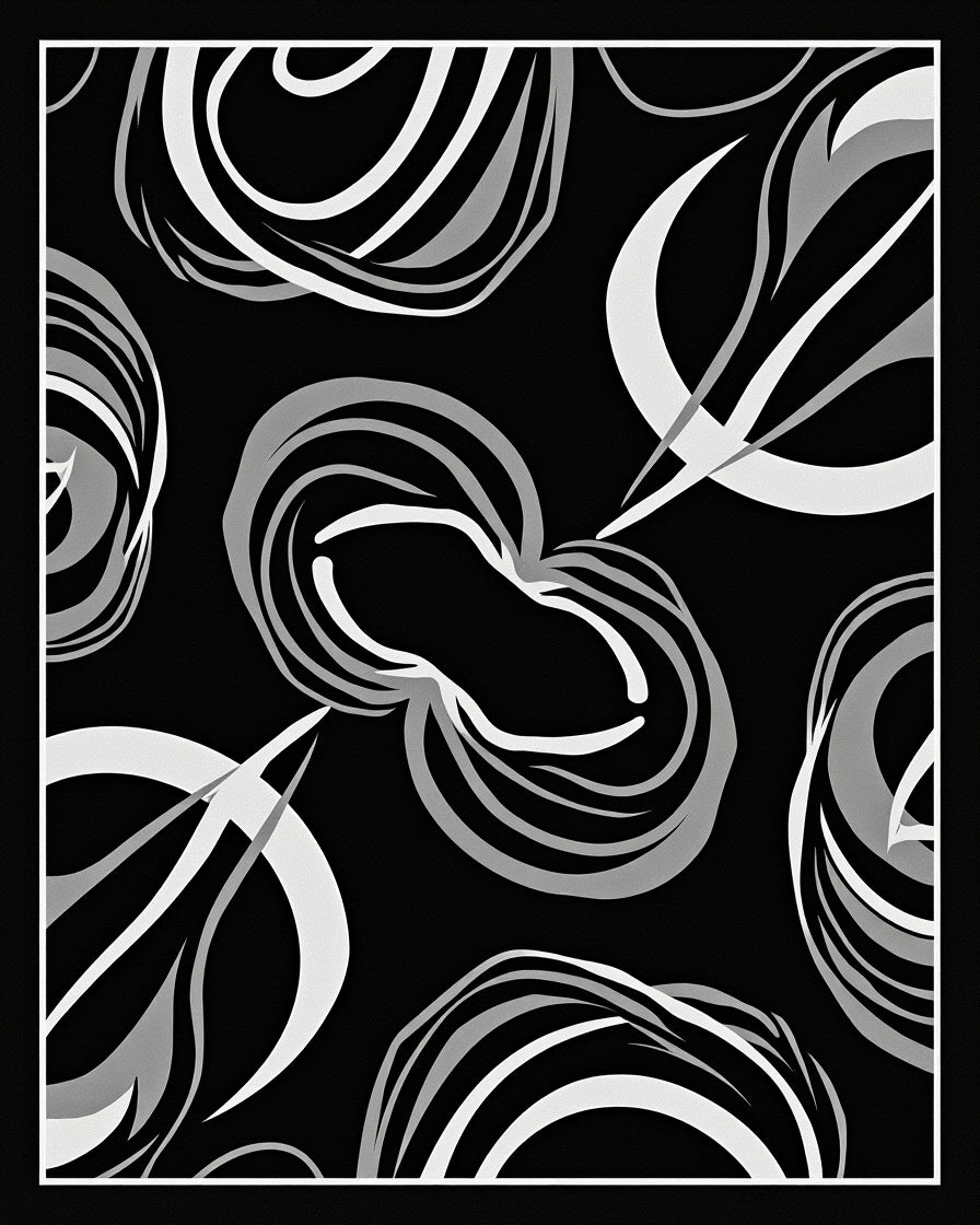 Bold Abstract Swirls Pattern Rug