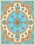 Ornate Floral Medallion Vintage Design Rug
