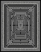Geometric Maze Pattern Rug