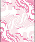 Pink Swirl Abstract Pattern Rug