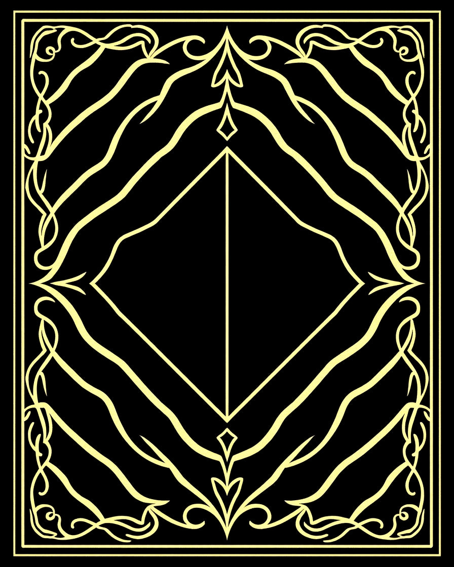 Art Nouveau Yellow Floral Frame Design Rug