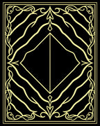 Art Nouveau Yellow Floral Frame Design Rug
