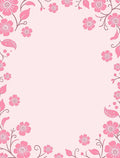 Delicate Pink Floral Pattern Rug