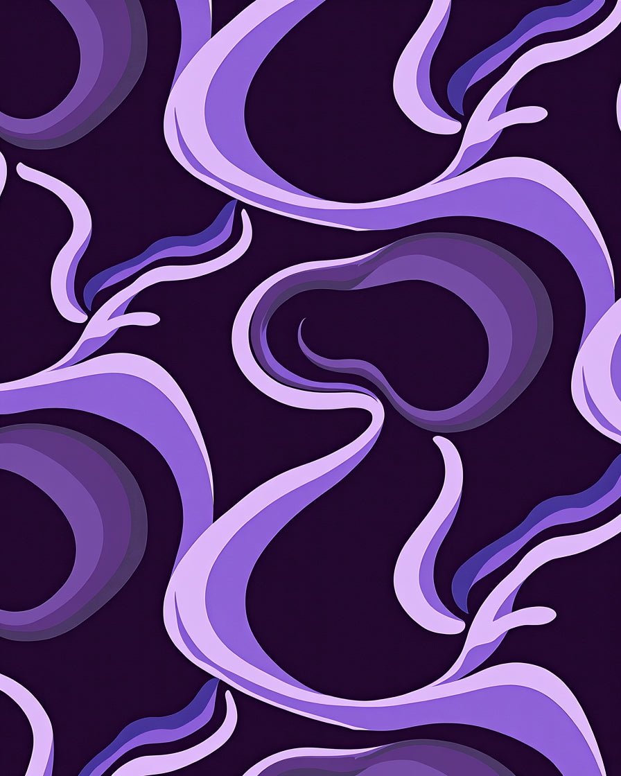 Purple Swirls Abstract Pattern Design Rug