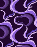 Purple Swirls Abstract Pattern Design Rug