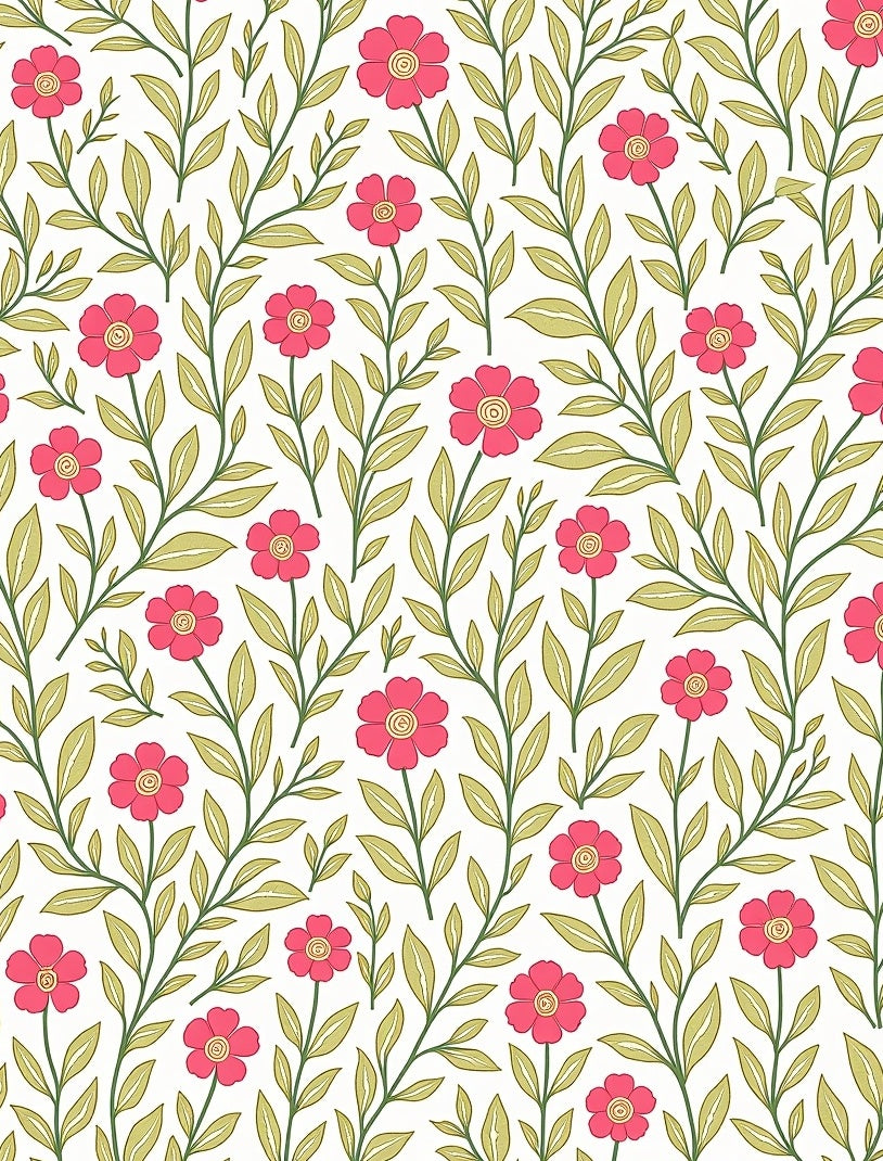 Sweet Floral Vine Pattern Rug