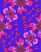 Bold Floral Whimsical Pattern Rug