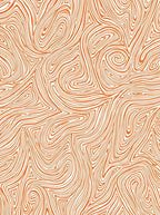 Orange Swirl Line Abstract Art Rug