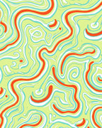Abstract Swirling Lines Rug
