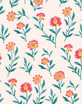 Whimsical Floral Patterned Design Rug