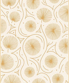 Golden Sunburst Swirl Pattern Rug
