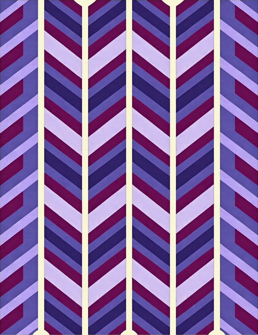 Purple Lilac Chevron Pattern Rug