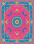 Vibrant Floral Scroll Mandala Rug