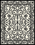Elegant Black Filigree Pattern Rug