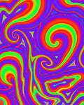 Vivid Swirl Rainbow Pattern Design Rug