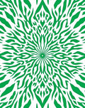 Radiant Green Organic Pattern Rug